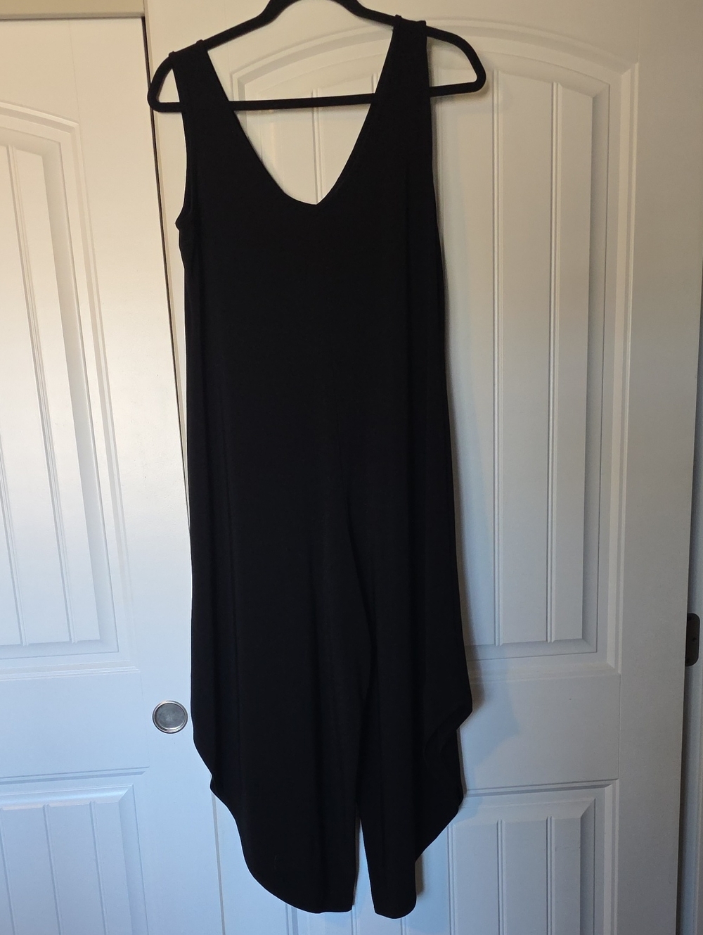 Nicole Miller Black Wide-Leg V-Neck Jumpsuit